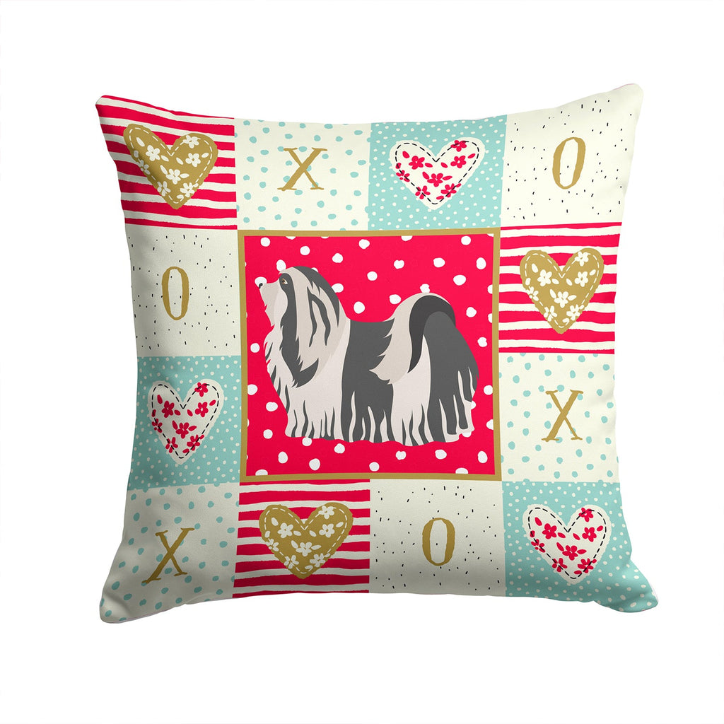 Havanese #1 Love Decorative Throw Pillow 14x14 Indoor Outdoor Accent Cushion, Fabric Cover with Insert for Sofa, Bed, Porch & Living Room