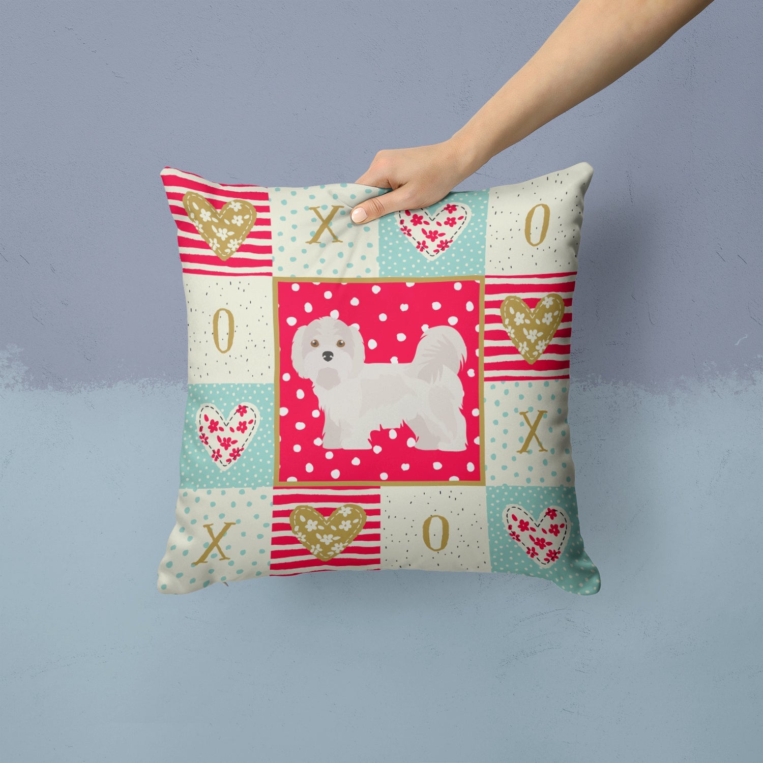 Kyi-Leo Love Decorative Throw Pillow 14x14 Indoor Outdoor Accent Cushion, Fabric Cover with Insert for Sofa, Bed, Porch & Living Room