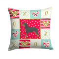 Miniature Pinscher Love Decorative Throw Pillow 14x14 Indoor Outdoor Accent Cushion, Fabric Cover with Insert for Sofa, Bed, Porch & Living Room