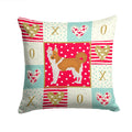 Nordic Spitz Love Decorative Throw Pillow 14x14 Indoor Outdoor Accent Cushion, Fabric Cover with Insert for Sofa, Bed, Porch & Living Room