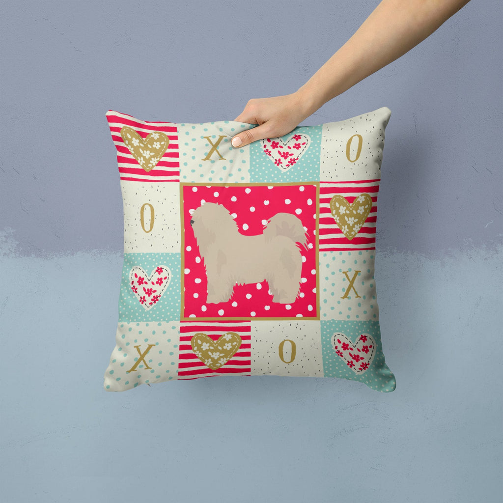 Odis Love Decorative Throw Pillow 14x14 Indoor Outdoor Accent Cushion, Fabric Cover with Insert for Sofa, Bed, Porch & Living Room
