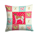 Tenterfield Terrier Love Decorative Throw Pillow 14x14 Indoor Outdoor Accent Cushion, Fabric Cover with Insert for Sofa, Bed, Porch & Living Room