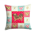 Tibetan Spaniel Love Decorative Throw Pillow 14x14 Indoor Outdoor Accent Cushion, Fabric Cover with Insert for Sofa, Bed, Porch & Living Room