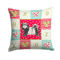 Tibetan Terrier Love Decorative Throw Pillow 14x14 Indoor Outdoor Accent Cushion, Fabric Cover with Insert for Sofa, Bed, Porch & Living Room
