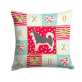 Alaskan Malamute Love Decorative Throw Pillow 14x14 Indoor Outdoor Accent Cushion, Fabric Cover with Insert for Sofa, Bed, Porch & Living Room