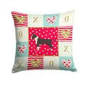 American Staffordshire Terrier Love Decorative Throw Pillow 14x14 Indoor Outdoor Accent Cushion, Fabric Cover with Insert for Sofa, Bed, Porch & Living Room