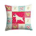 Black and White Bull Terrier Love Decorative Throw Pillow 14x14 Indoor Outdoor Accent Cushion, Fabric Cover with Insert for Sofa, Bed, Porch & Living Room