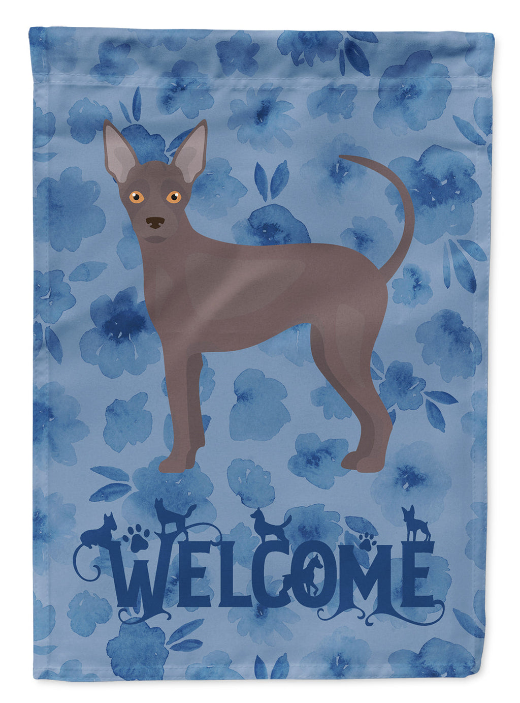 Abyssinian Sand Terrier Welcome House Flag 28x40 Porch Sleeve Pole Decorative Outside Yard Banner Artwork Wall Hanging, Polyester