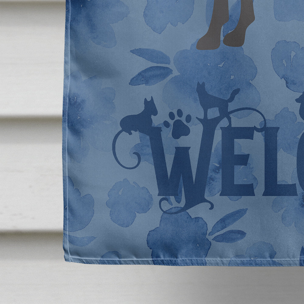 Argentine Pila Dog Welcome House Flag 28x40 Porch Sleeve Pole Decorative Outside Yard Banner Artwork Wall Hanging, Polyester