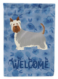 Australian Silky Terrier #2 Welcome House Flag 28x40 Porch Sleeve Pole Decorative Outside Yard Banner Artwork Wall Hanging, Polyester
