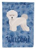Bichon Frisé #2 Welcome House Flag 28x40 Porch Sleeve Pole Decorative Outside Yard Banner Artwork Wall Hanging, Polyester