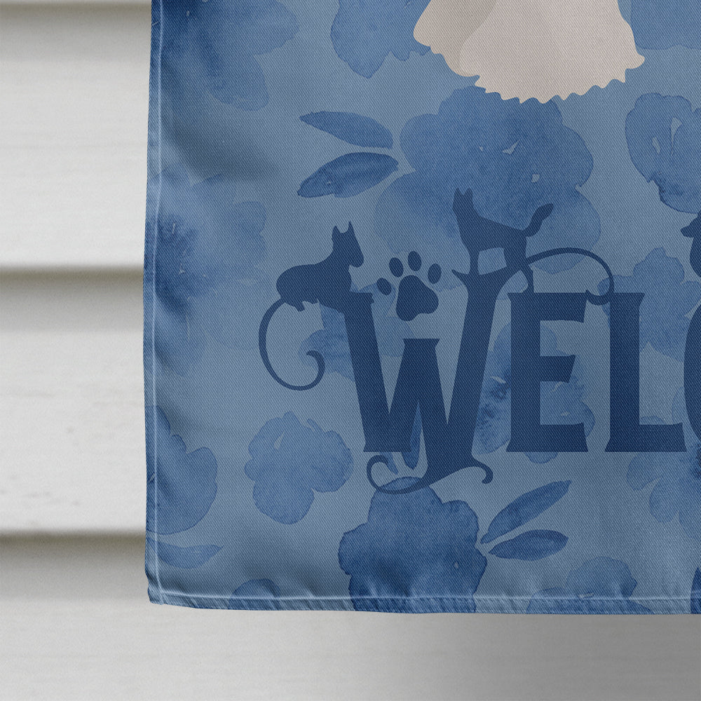 Bolognese Welcome House Flag 28x40 Porch Sleeve Pole Decorative Outside Yard Banner Artwork Wall Hanging, Polyester