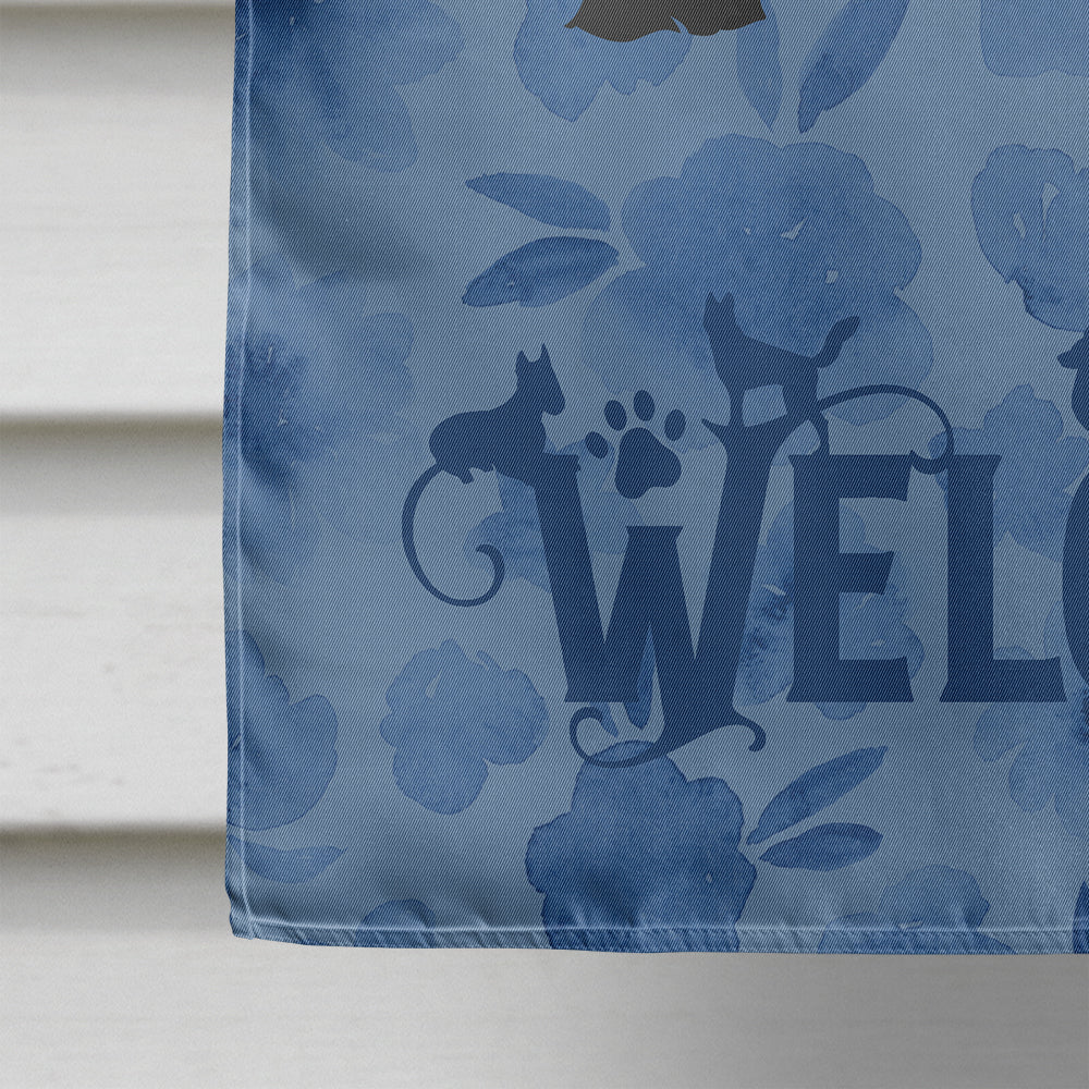 Chinese Crested #1 Welcome House Flag 28x40 Porch Sleeve Pole Decorative Outside Yard Banner Artwork Wall Hanging, Polyester