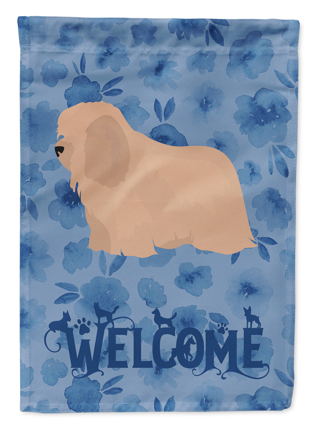 Coton de Tulear #1 Welcome House Flag 28x40 Porch Sleeve Pole Decorative Outside Yard Banner Artwork Wall Hanging, Polyester