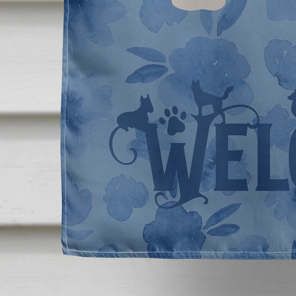 Cyprus Poodle Welcome House Flag 28x40 Porch Sleeve Pole Decorative Outside Yard Banner Artwork Wall Hanging, Polyester