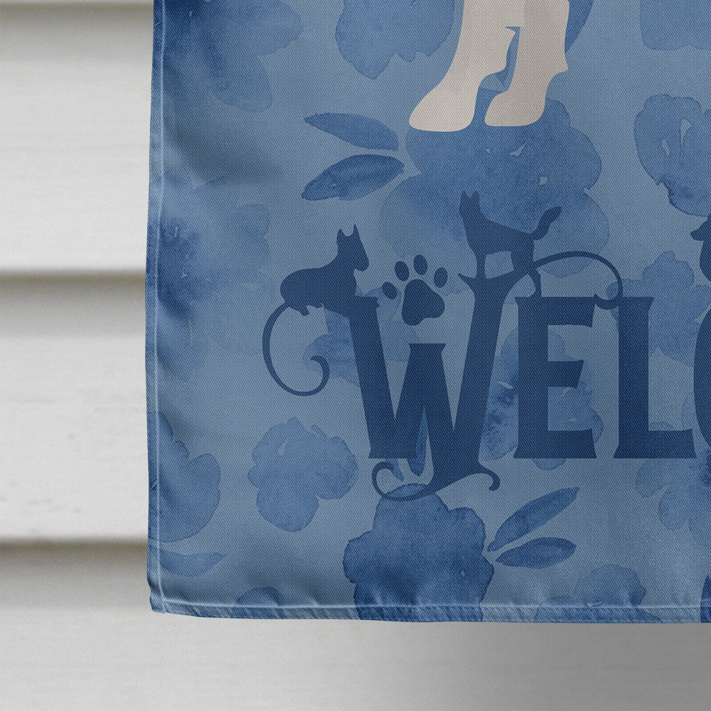 Danish Spitz Welcome House Flag 28x40 Porch Sleeve Pole Decorative Outside Yard Banner Artwork Wall Hanging, Polyester