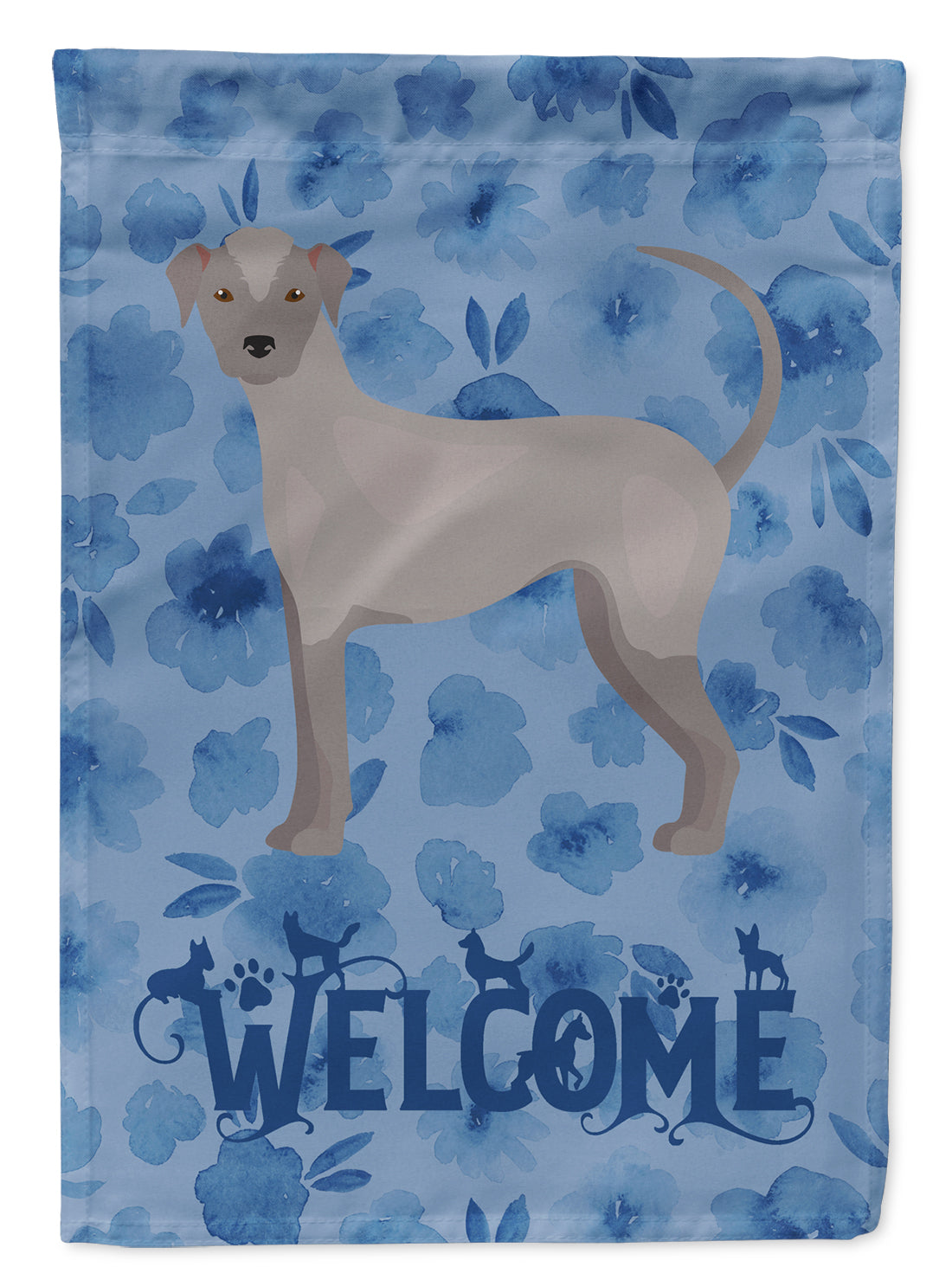 Ecuadorian Hairless Dog Welcome House Flag 28x40 Porch Sleeve Pole Decorative Outside Yard Banner Artwork Wall Hanging, Polyester
