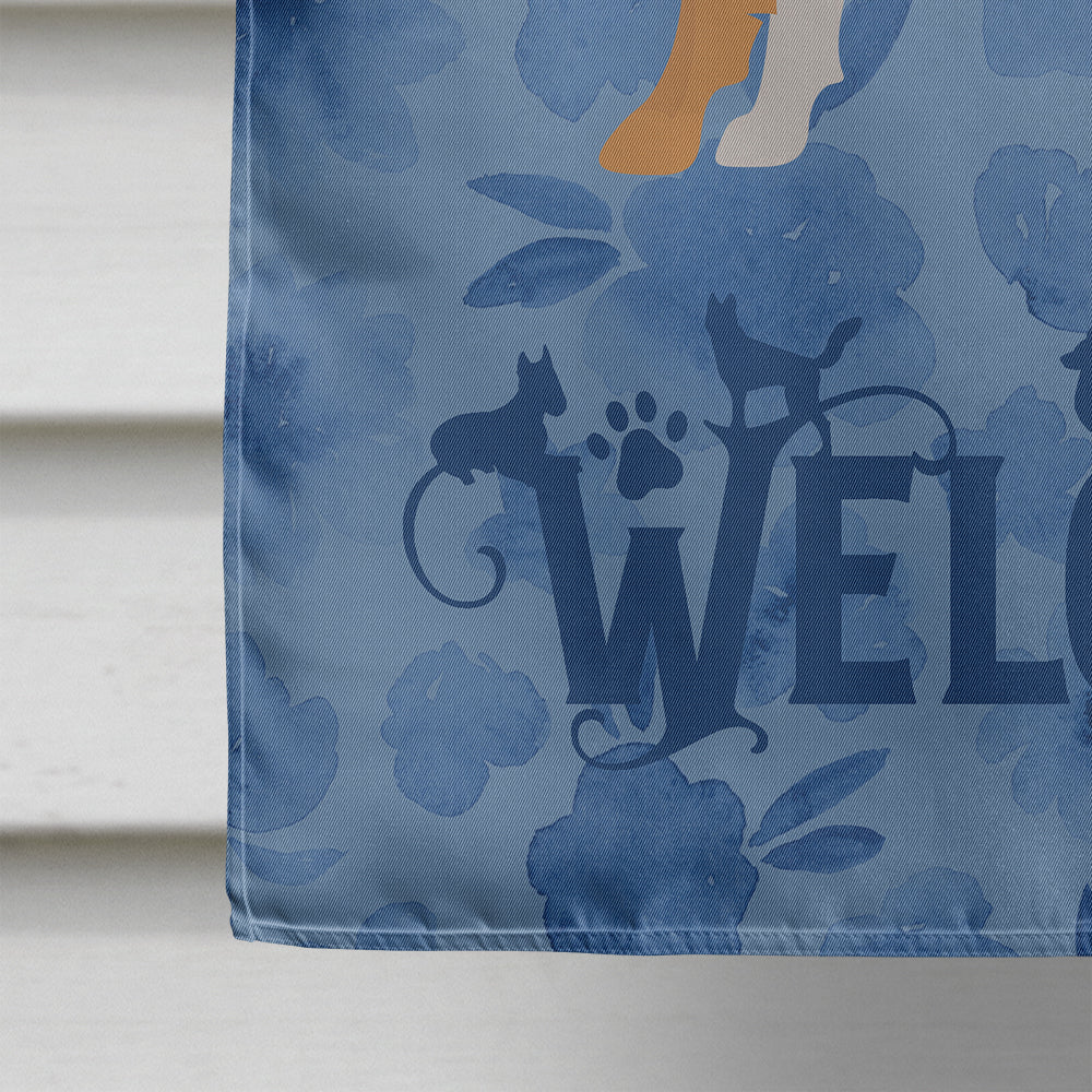 Elo Dog #1 Welcome House Flag 28x40 Porch Sleeve Pole Decorative Outside Yard Banner Artwork Wall Hanging, Polyester