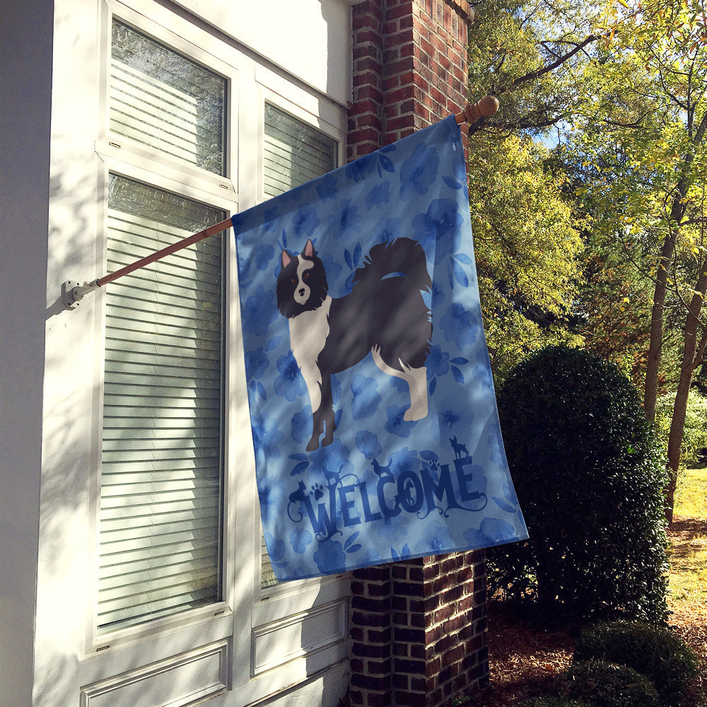 Elo Dog #2 Welcome House Flag 28x40 Porch Sleeve Pole Decorative Outside Yard Banner Artwork Wall Hanging, Polyester