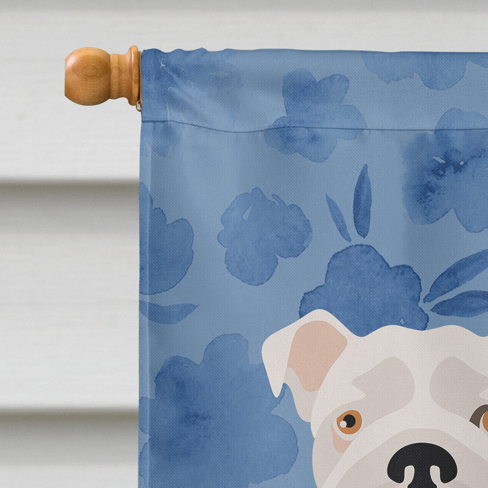 English Bulldog #2 Welcome House Flag 28x40 Porch Sleeve Pole Decorative Outside Yard Banner Artwork Wall Hanging, Polyester