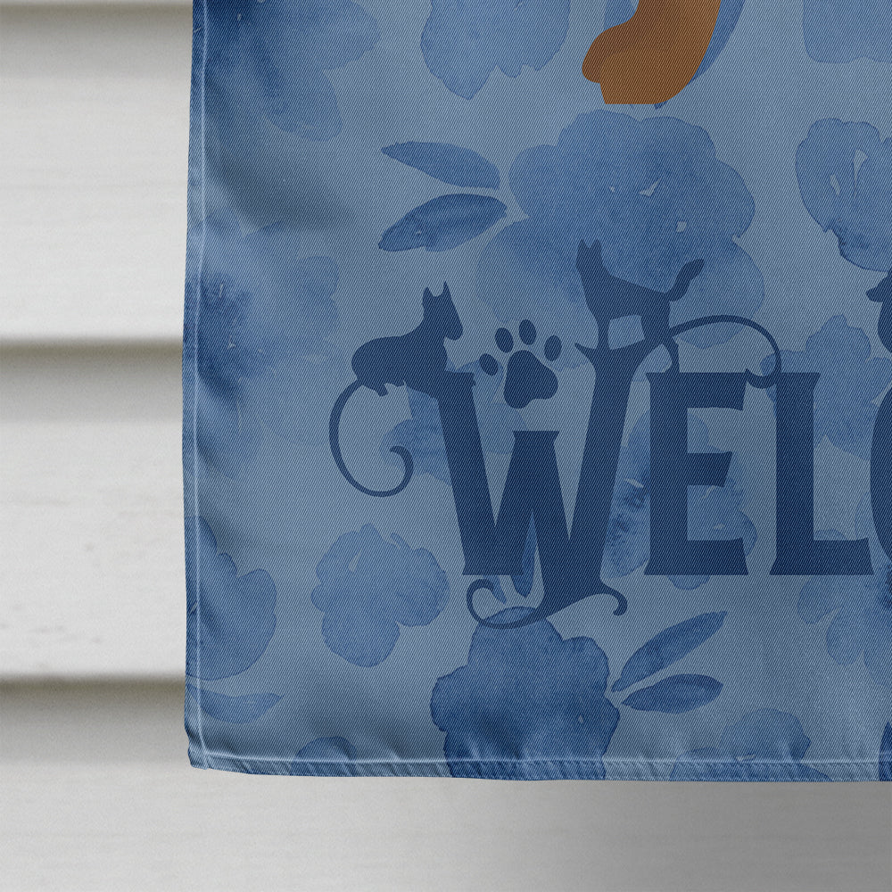 English Toy Terrier #1 Welcome House Flag 28x40 Porch Sleeve Pole Decorative Outside Yard Banner Artwork Wall Hanging, Polyester