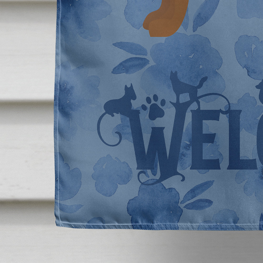 English Toy Terrier #2 Welcome House Flag 28x40 Porch Sleeve Pole Decorative Outside Yard Banner Artwork Wall Hanging, Polyester