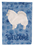 German Spitz #1 Welcome House Flag 28x40 Porch Sleeve Pole Decorative Outside Yard Banner Artwork Wall Hanging, Polyester
