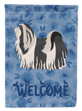 Havanese #1 Welcome House Flag 28x40 Porch Sleeve Pole Decorative Outside Yard Banner Artwork Wall Hanging, Polyester