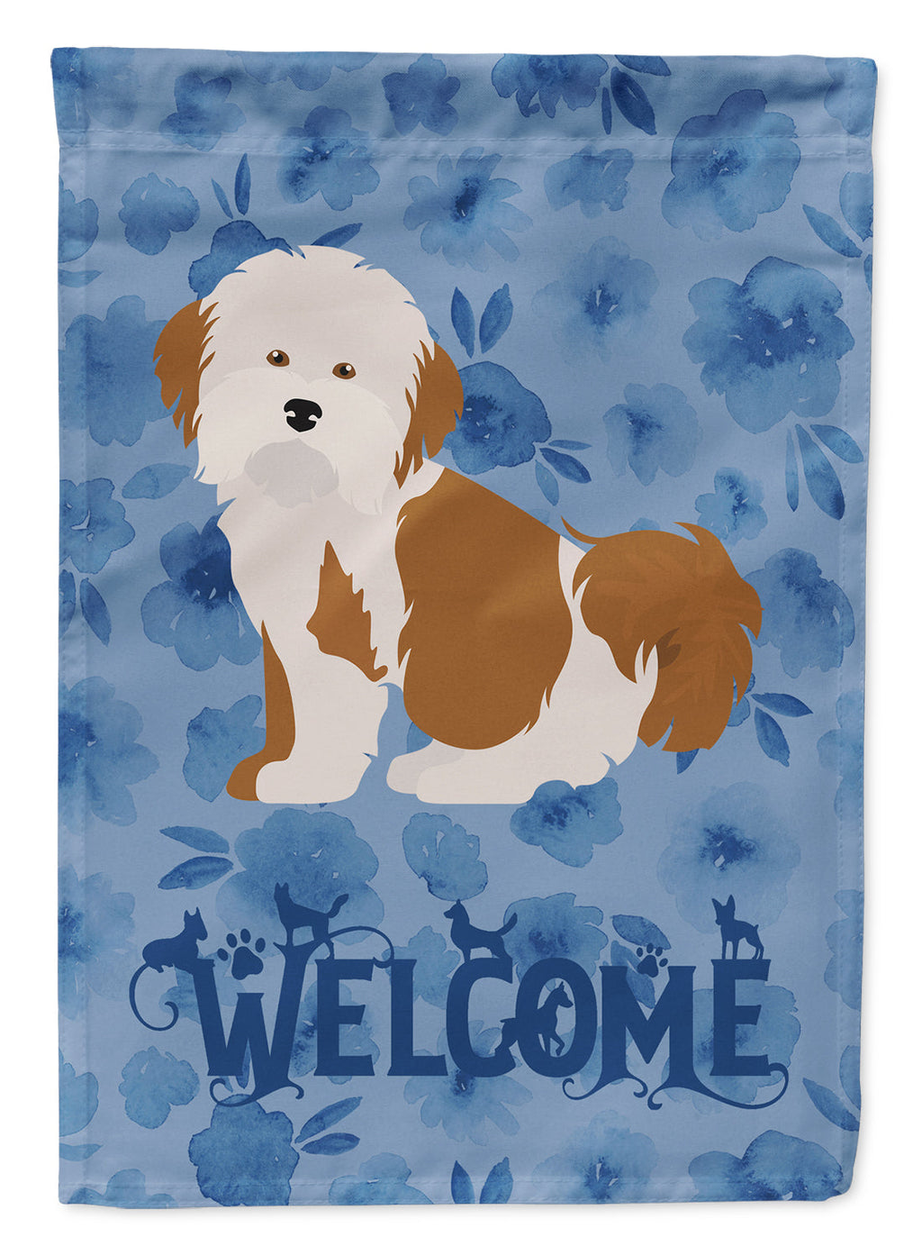 Havanese #2 Welcome House Flag 28x40 Porch Sleeve Pole Decorative Outside Yard Banner Artwork Wall Hanging, Polyester