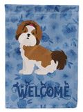 Imperial Shih Tzu Puppy Cut Welcome House Flag 28x40 Porch Sleeve Pole Decorative Outside Yard Banner Artwork Wall Hanging, Polyester