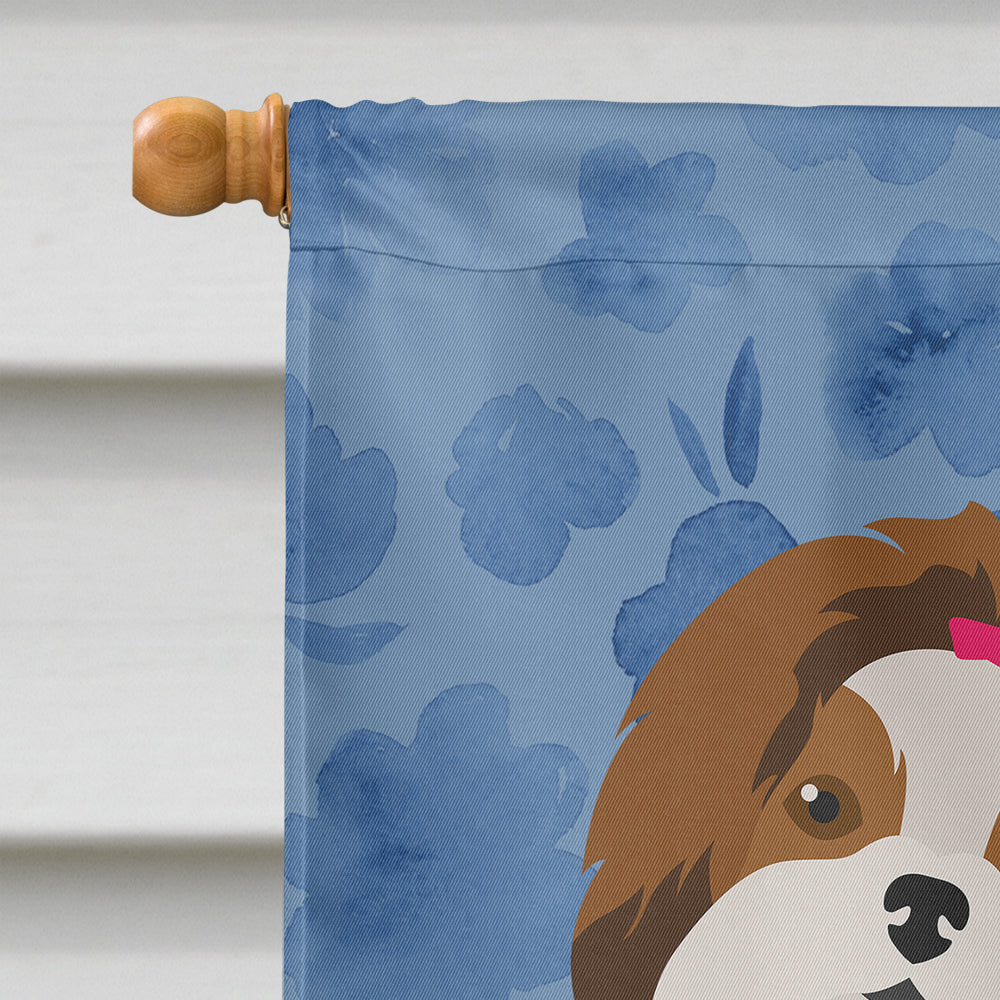 Imperial Shih Tzu Puppy Cut Welcome House Flag 28x40 Porch Sleeve Pole Decorative Outside Yard Banner Artwork Wall Hanging, Polyester
