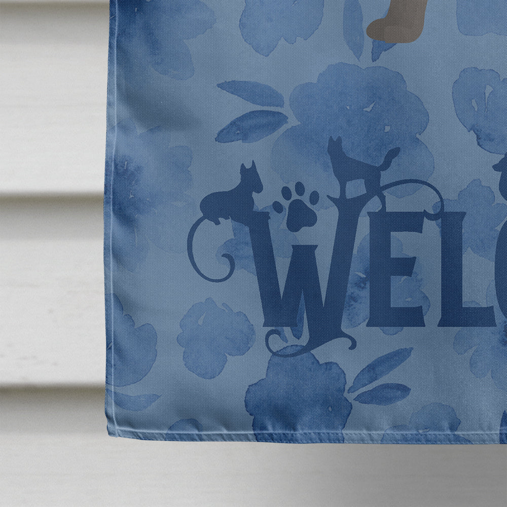 Italian Greyhound #1 Welcome House Flag 28x40 Porch Sleeve Pole Decorative Outside Yard Banner Artwork Wall Hanging, Polyester