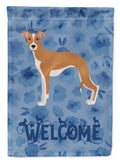 Italian Greyhound #2 Welcome House Flag 28x40 Porch Sleeve Pole Decorative Outside Yard Banner Artwork Wall Hanging, Polyester