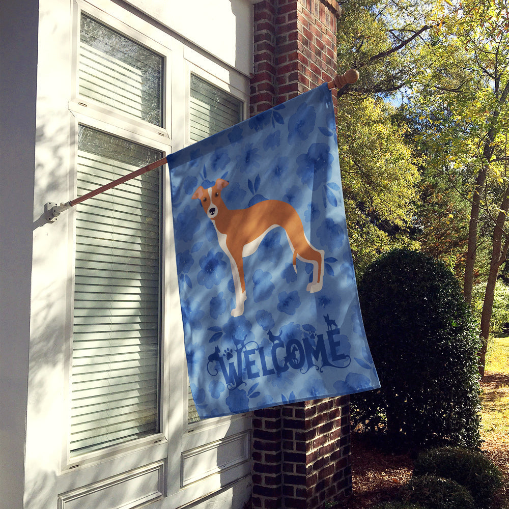 Italian Greyhound #2 Welcome House Flag 28x40 Porch Sleeve Pole Decorative Outside Yard Banner Artwork Wall Hanging, Polyester