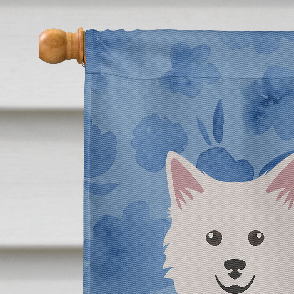 Italian Spitz Welcome House Flag 28x40 Porch Sleeve Pole Decorative Outside Yard Banner Artwork Wall Hanging, Polyester