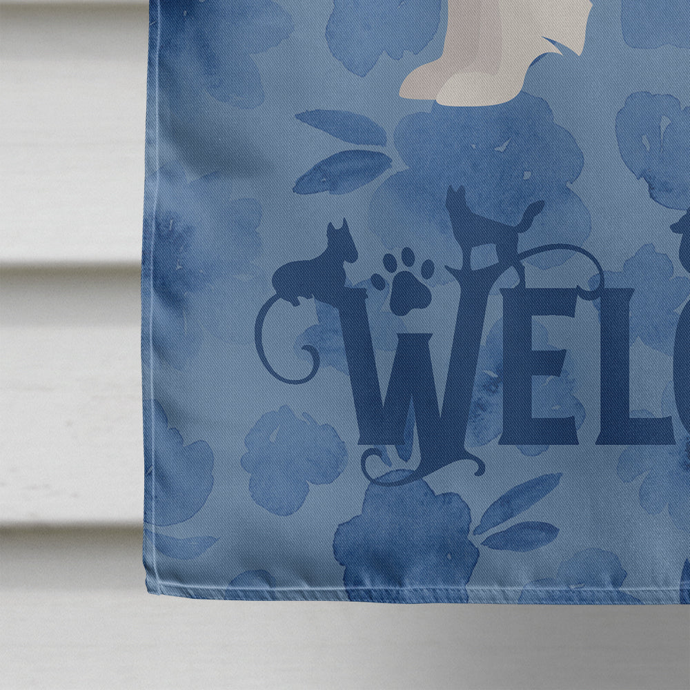 Italian Spitz Welcome House Flag 28x40 Porch Sleeve Pole Decorative Outside Yard Banner Artwork Wall Hanging, Polyester