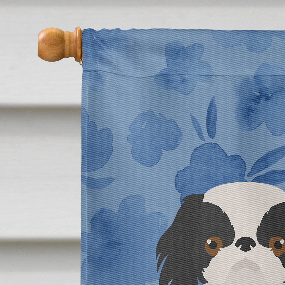 Japanese Chin #2 Welcome House Flag 28x40 Porch Sleeve Pole Decorative Outside Yard Banner Artwork Wall Hanging, Polyester