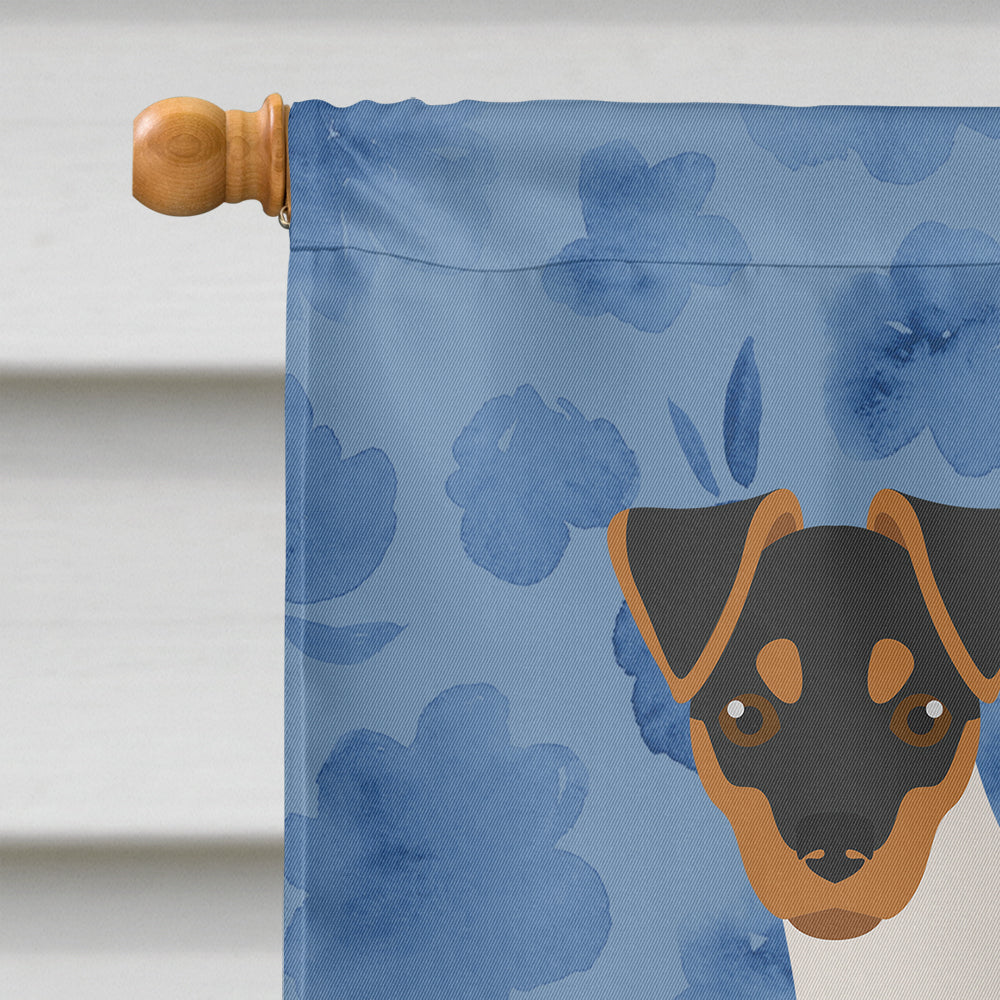 Japanese Terrier Welcome House Flag 28x40 Porch Sleeve Pole Decorative Outside Yard Banner Artwork Wall Hanging, Polyester