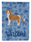 Kromfohrlander Welcome House Flag 28x40 Porch Sleeve Pole Decorative Outside Yard Banner Artwork Wall Hanging, Polyester