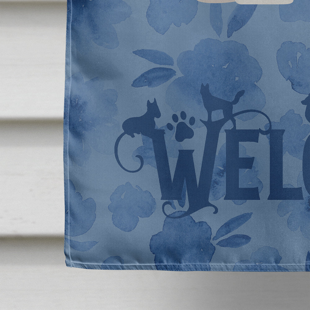 Kyi-Leo Welcome House Flag 28x40 Porch Sleeve Pole Decorative Outside Yard Banner Artwork Wall Hanging, Polyester