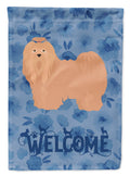 Lhasa Apso #1 Welcome House Flag 28x40 Porch Sleeve Pole Decorative Outside Yard Banner Artwork Wall Hanging, Polyester