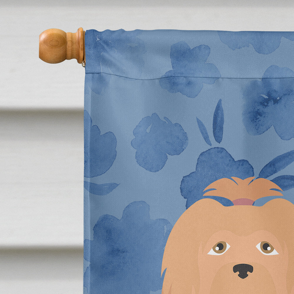 Lhasa Apso #1 Welcome House Flag 28x40 Porch Sleeve Pole Decorative Outside Yard Banner Artwork Wall Hanging, Polyester