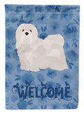 Lhasa Apso #2 Welcome House Flag 28x40 Porch Sleeve Pole Decorative Outside Yard Banner Artwork Wall Hanging, Polyester
