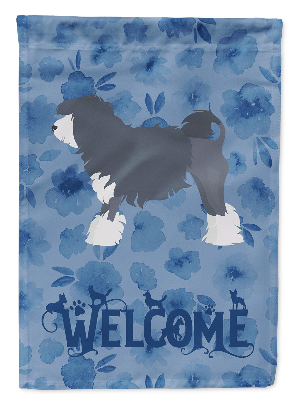 Lowchen Little Lion Dog #1 Welcome House Flag 28x40 Porch Sleeve Pole Decorative Outside Yard Banner Artwork Wall Hanging, Polyester