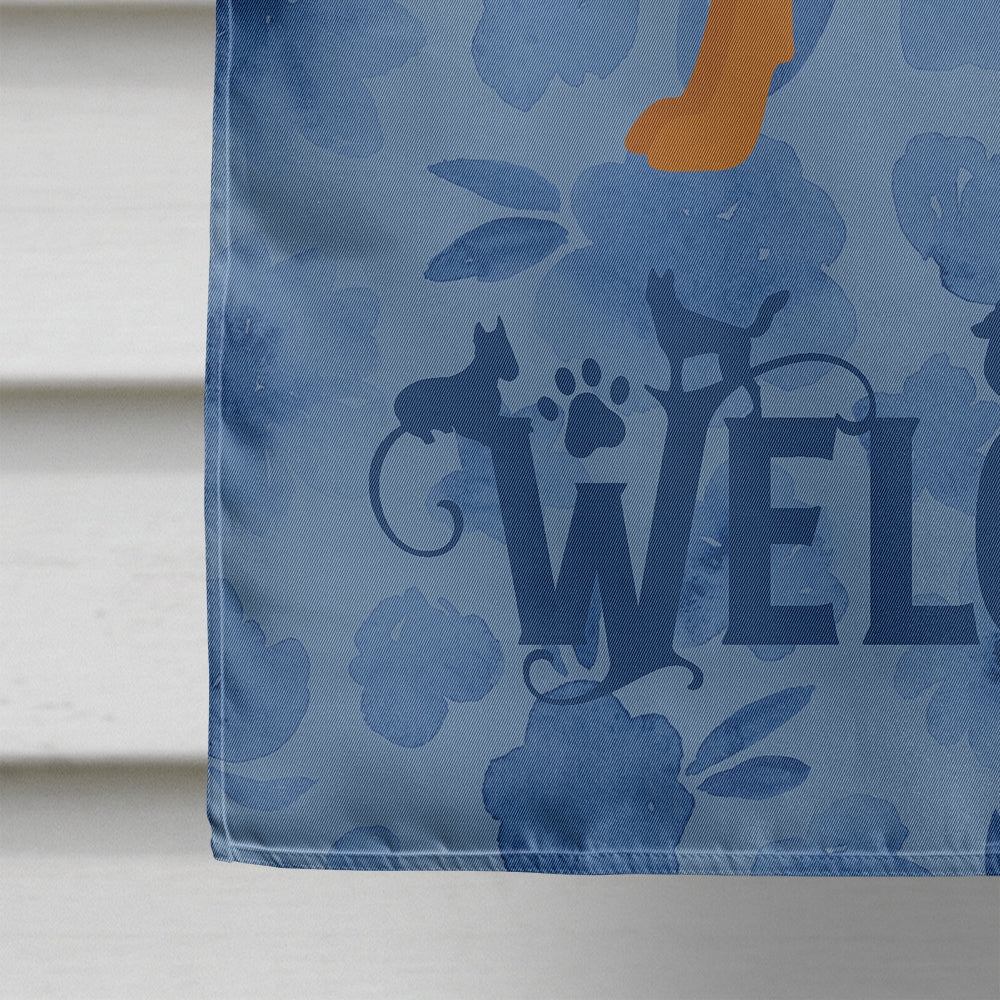 Manchester Terrier Welcome House Flag 28x40 Porch Sleeve Pole Decorative Outside Yard Banner Artwork Wall Hanging, Polyester