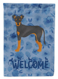 Manchester Terrier #2 Welcome House Flag 28x40 Porch Sleeve Pole Decorative Outside Yard Banner Artwork Wall Hanging, Polyester