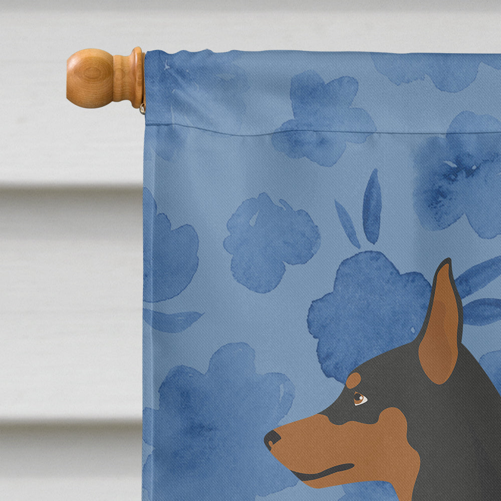 Miniature Pinscher Welcome House Flag 28x40 Porch Sleeve Pole Decorative Outside Yard Banner Artwork Wall Hanging, Polyester
