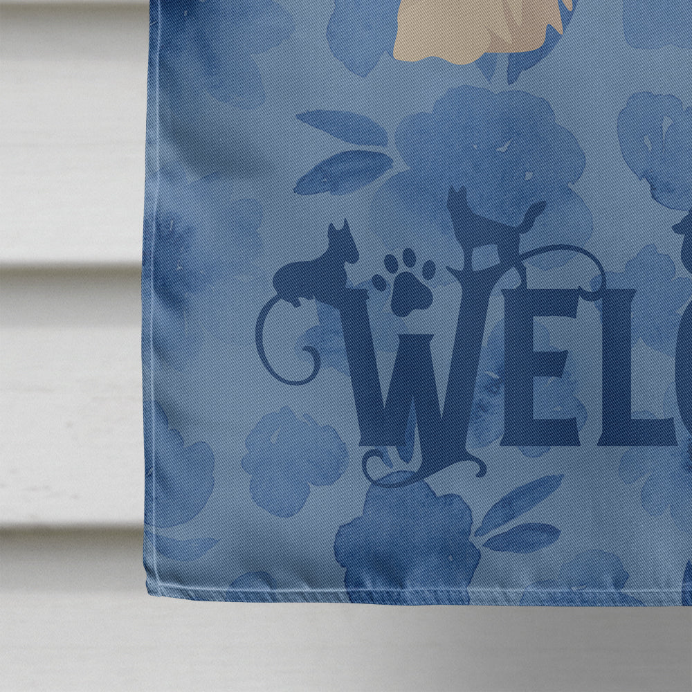 Odis Welcome House Flag 28x40 Porch Sleeve Pole Decorative Outside Yard Banner Artwork Wall Hanging, Polyester