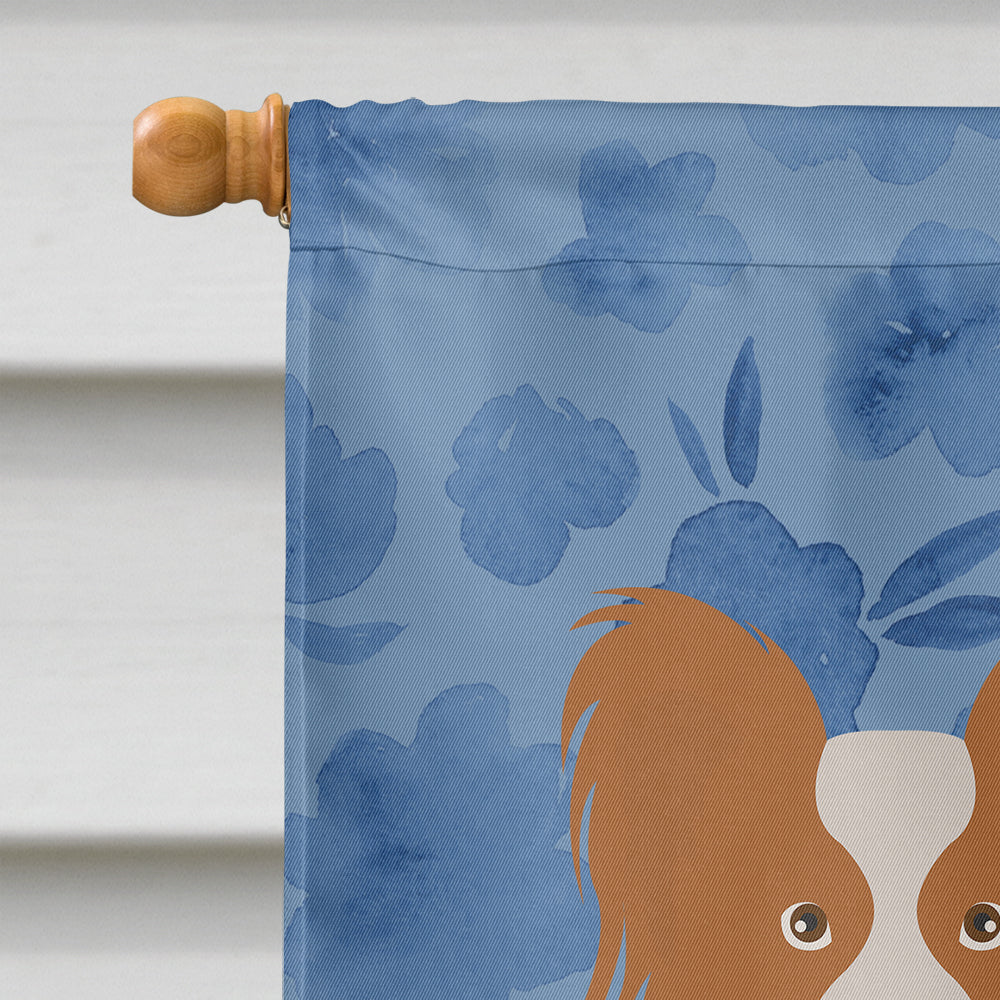 Papillon #1 Welcome House Flag 28x40 Porch Sleeve Pole Decorative Outside Yard Banner Artwork Wall Hanging, Polyester