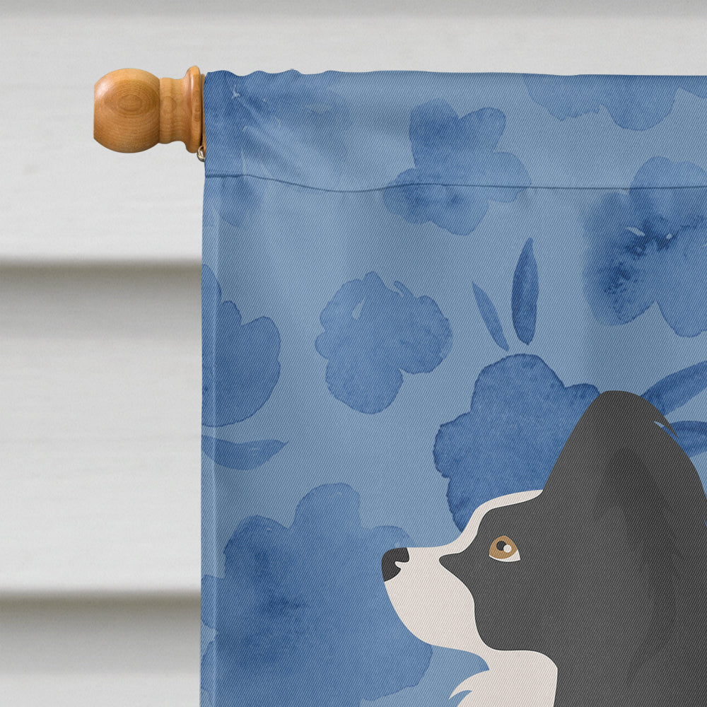 Papillon #2 Welcome House Flag 28x40 Porch Sleeve Pole Decorative Outside Yard Banner Artwork Wall Hanging, Polyester